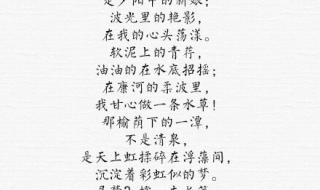 与植物有关的现代诗歌