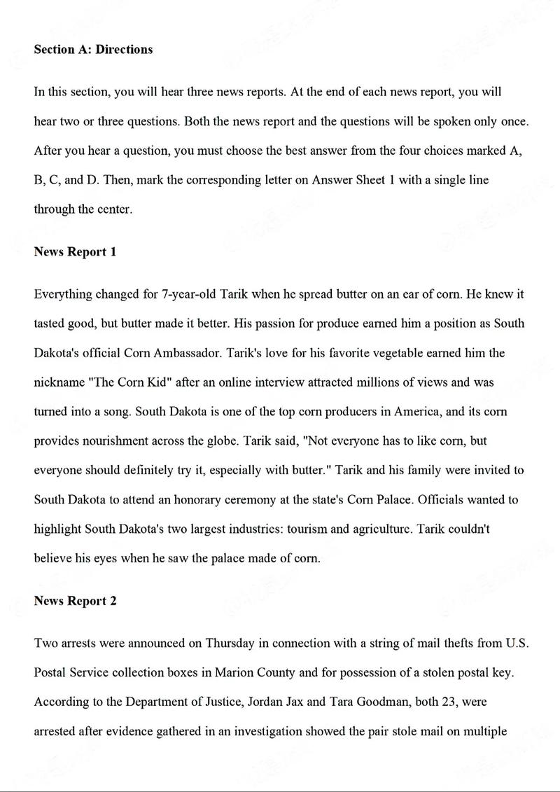 2012年6月英语四级听力（2012年英语四级听力答案解析）